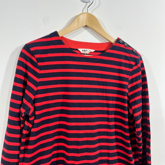 Boden Sophie Breton Striped Jersey Shift Dress Women 12L Nautical Preppy Coastal - Picture 3 of 11